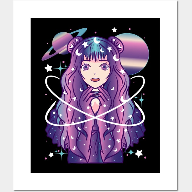 Galactic Anime Celestial Princess Manga Girl Goth Wall Art by theperfectpresents